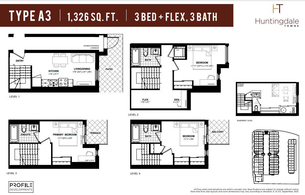 Huntingdale Towns Floorplans